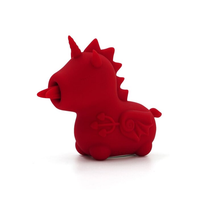Unihorn Blaze Diablo Rechargeable Flickering Clitoral Vibrator - Red