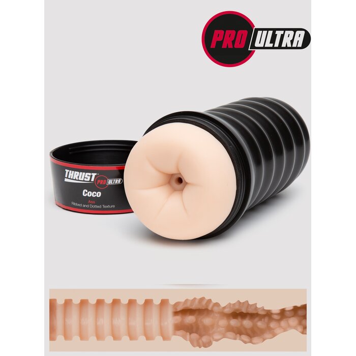 THRUST Pro Ultra Coco Ribbed and Dotted Ass Cup - Flesh Pink