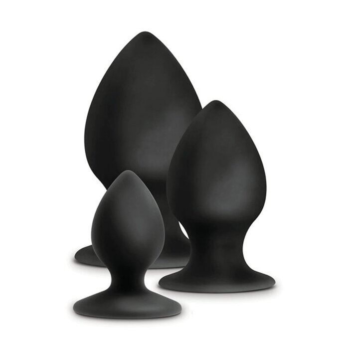 Anal Adventures Platinum - Silicone Anal Stout Plug Kit