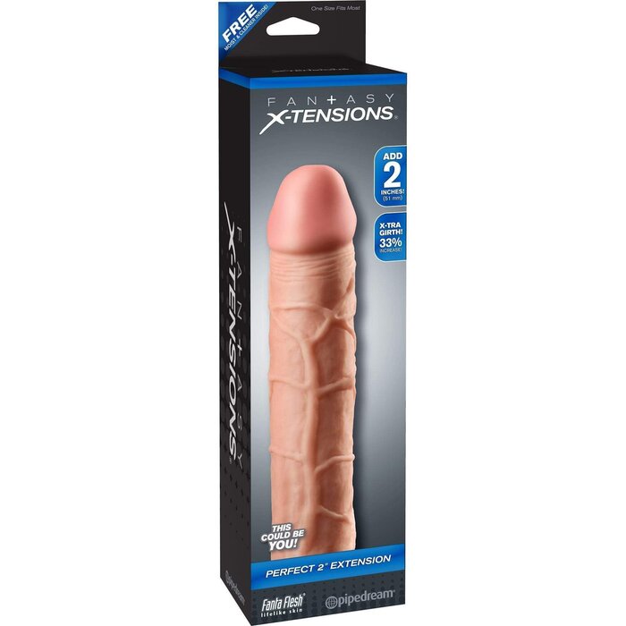 Fantasy X-tensions Penis Extender Enlarger – 2 Inch Cock Sleeve for Enhanced Pleasure