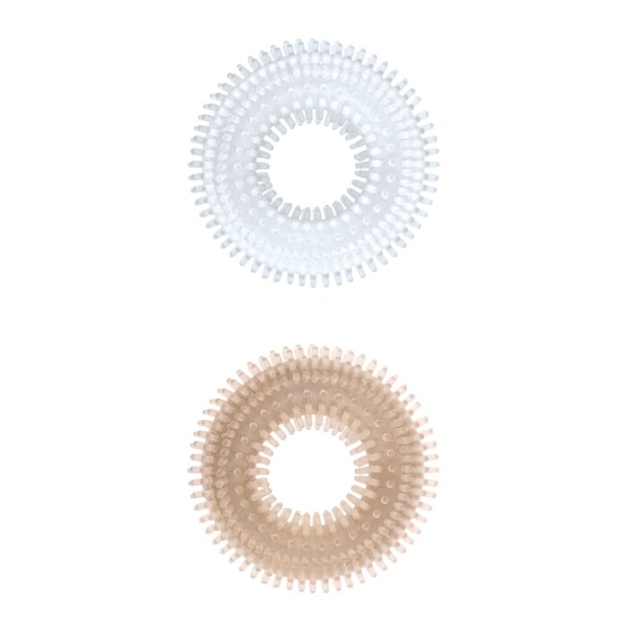 Mack Tuff Ribbed Cock Rings - Clear