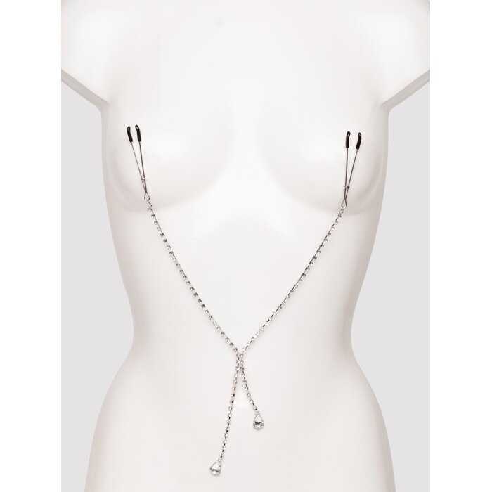 Sportsheets Teardrop Silver Nipple Clips - Silver