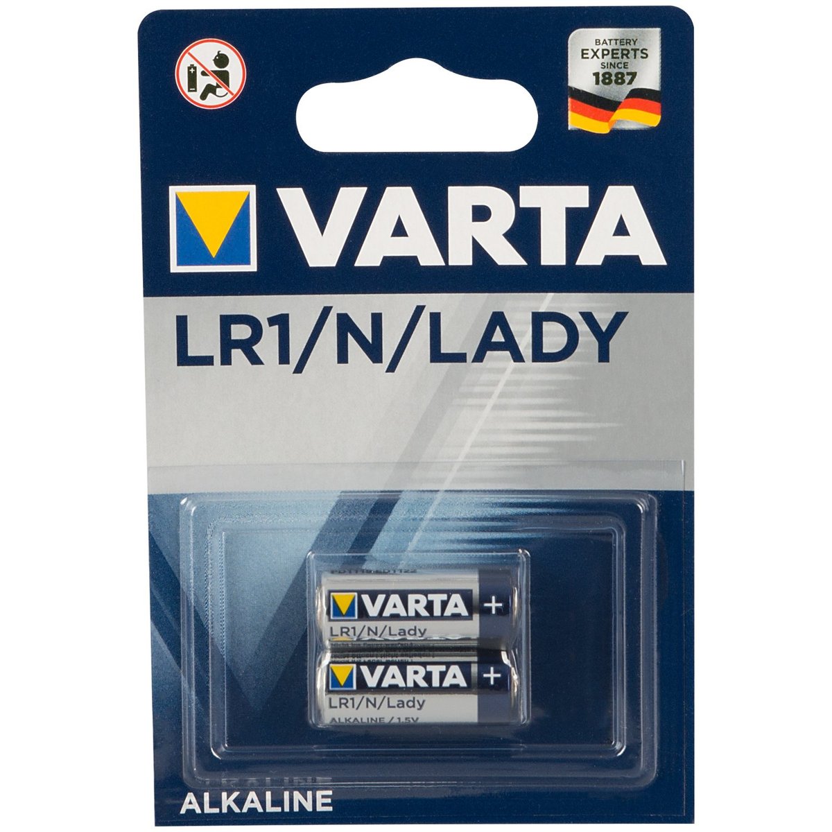 Varta LR1 Batteries 2 Pack - Black