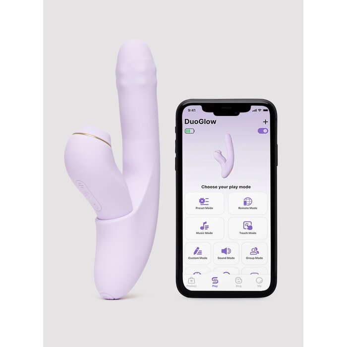 Svakom DuoGlow App Controlled All in 1 Rabbit Vibrator - Purple