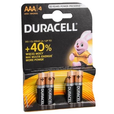 Duracell AAA Batteries - Pack of 4