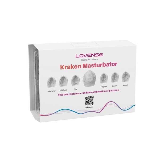 Lovense Kraken Textured Egg Male Masturbator 6 Pack - White