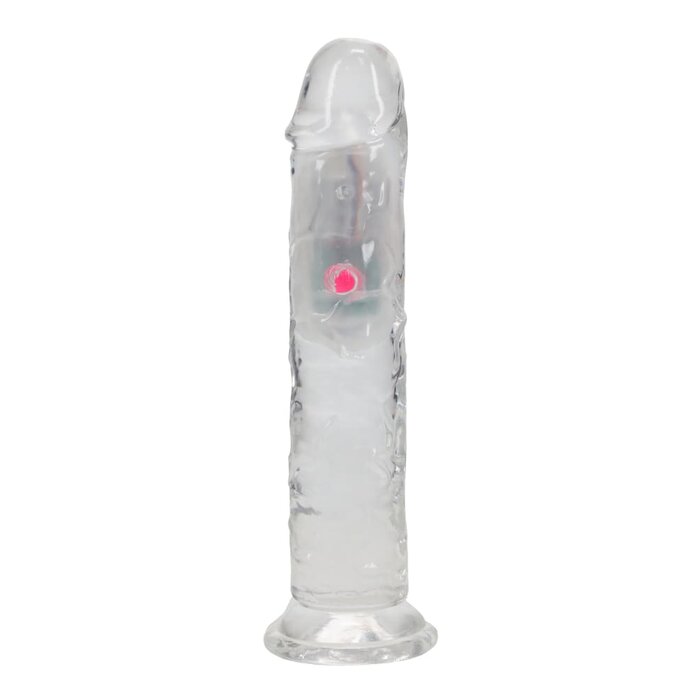 RealRock LED Vibrating Dildo with Remote Control - 7"