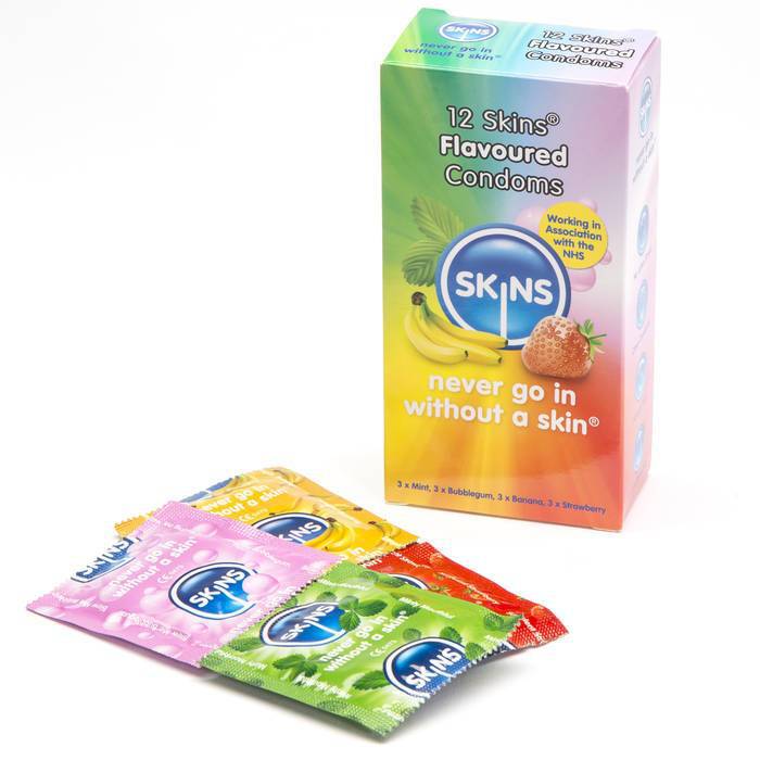 Skins Assorted Flavoured Condoms (12 Pack)