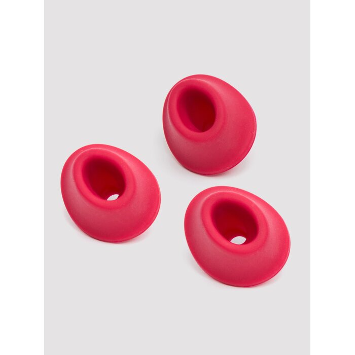 Womanizer Vibrator Replacement Heads Medium (3 Pack) - Red