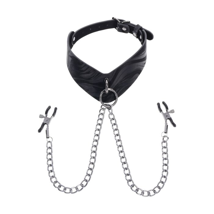 Velvet Noir Collar and Removable Clamps