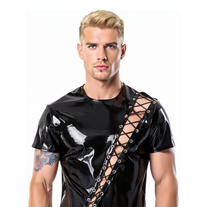 Men's PVC Revolution Lace Up T-Shirt