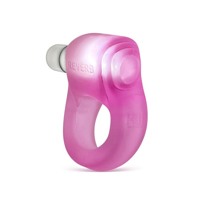 Glowdick Silicone Cock Ring with LED - Ice Pink