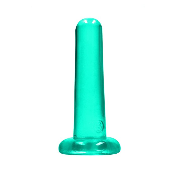 RealRock Non Realistic Dildo with Suction Cup - 5.3" - Turquoise
