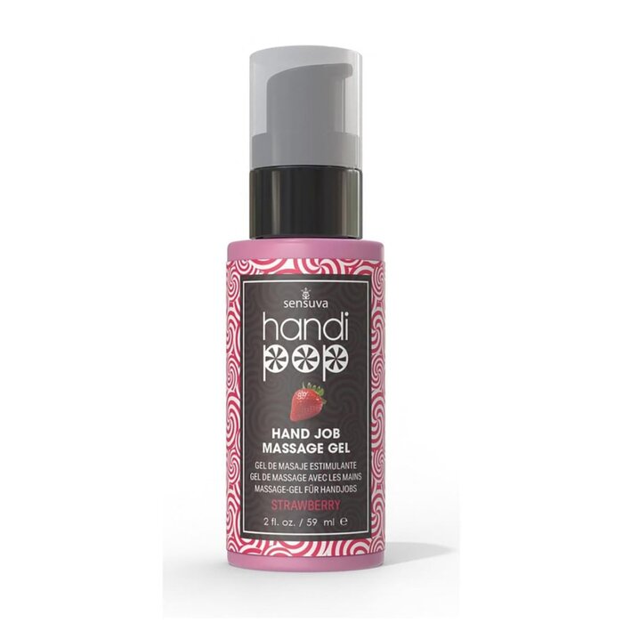HandiPop Edible Handjob Massage Gel - Strawberry - 2 oz.