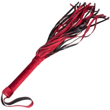 Prism Prickle Red Velvet Flogger - 21 Inch