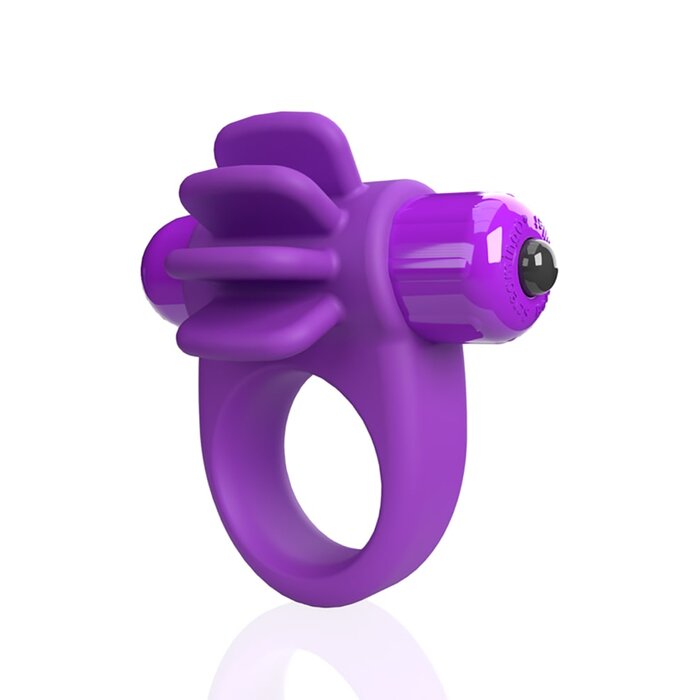 4B Skooch Vibrating Ring with Flexible Fins - Grape