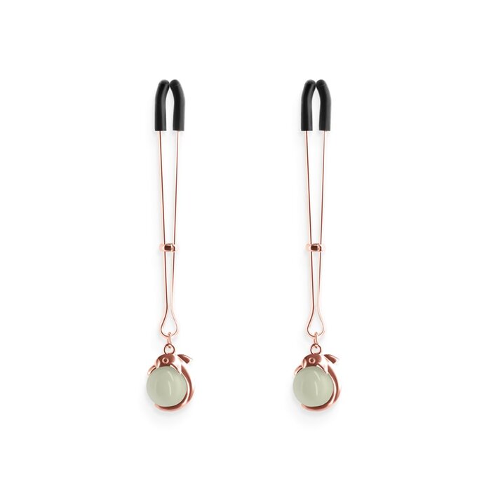 Bound Glow in the Dark Nipple Clamps - G1 - Rose Gold