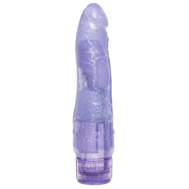 Glimmer Glittery Jelly Vibrating Dildo – 7.5 Inch