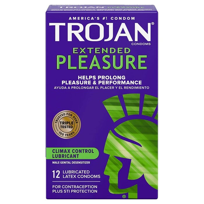 Trojan Extended Pleasure Condoms - 12 Pack