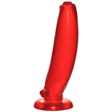 O-Gasmic Red Jelly Banana Dildo - 6 Inch