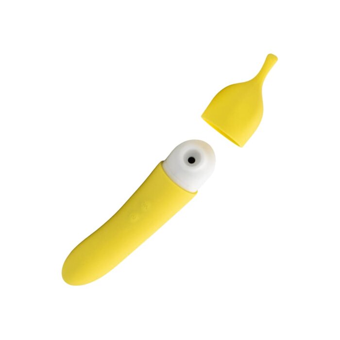 Banana Cream - Dual Ended Air Pulse and G-Spot Vibrator