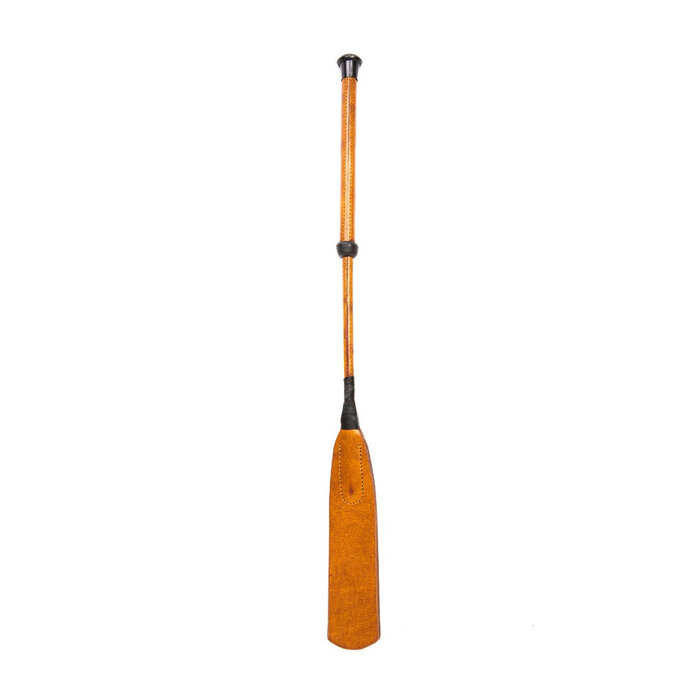 Multi-Layer Short Tan Leather Riding Crop