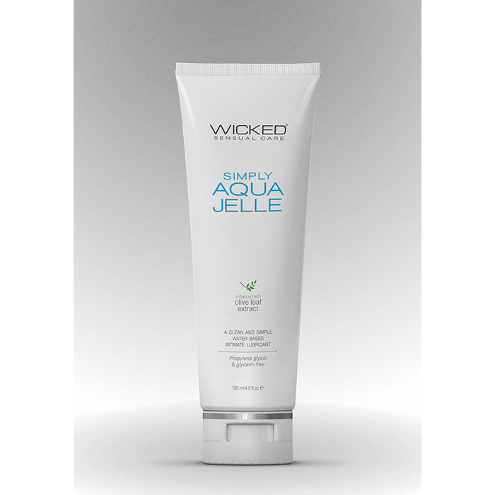 Wicked Simply Aqua Jelle Lubricant - 4 oz.