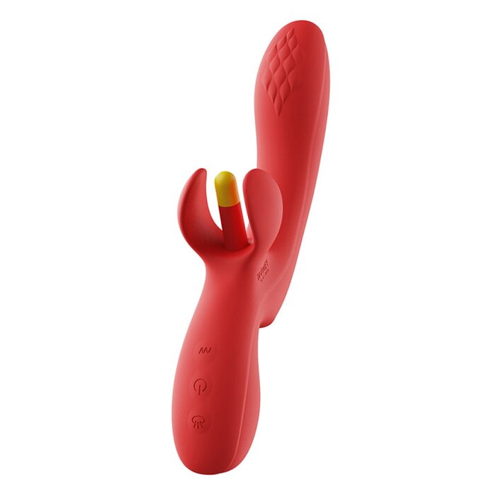 Fortexa - App-Controlled Flapping Dual Vibrator - Red