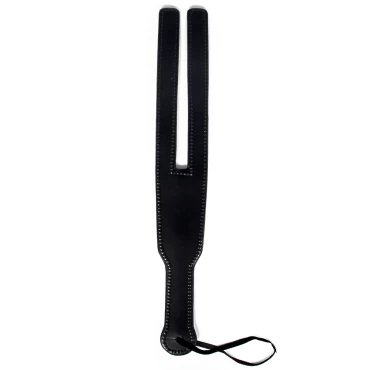 The Twin Sting Black Tawse Paddle - 17 Inch