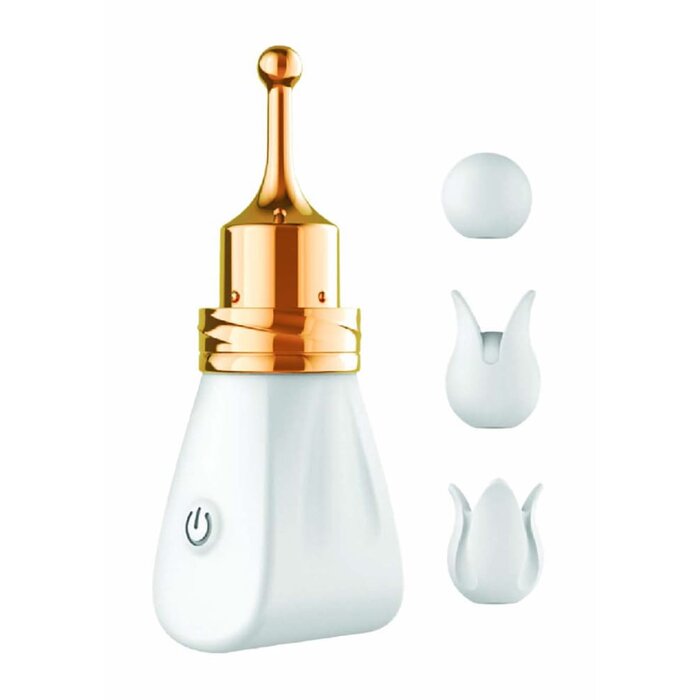 Gold Glam Tri-Tip Vibe - White