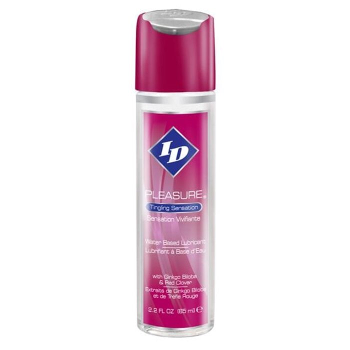 ID Pleasure Water Based Lubricant 2.2 fl oz: Tingling Sensation for Enhanced Stimulation