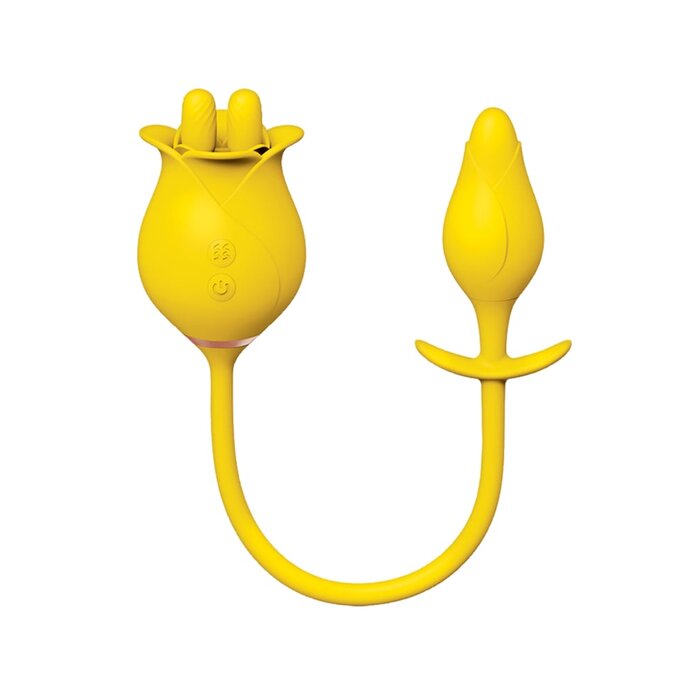 Clit-Tastic Tulip Finger Massager and Pleasure Plug - Yellow