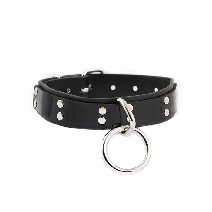 Patent Leather Large O-Ring Collar
