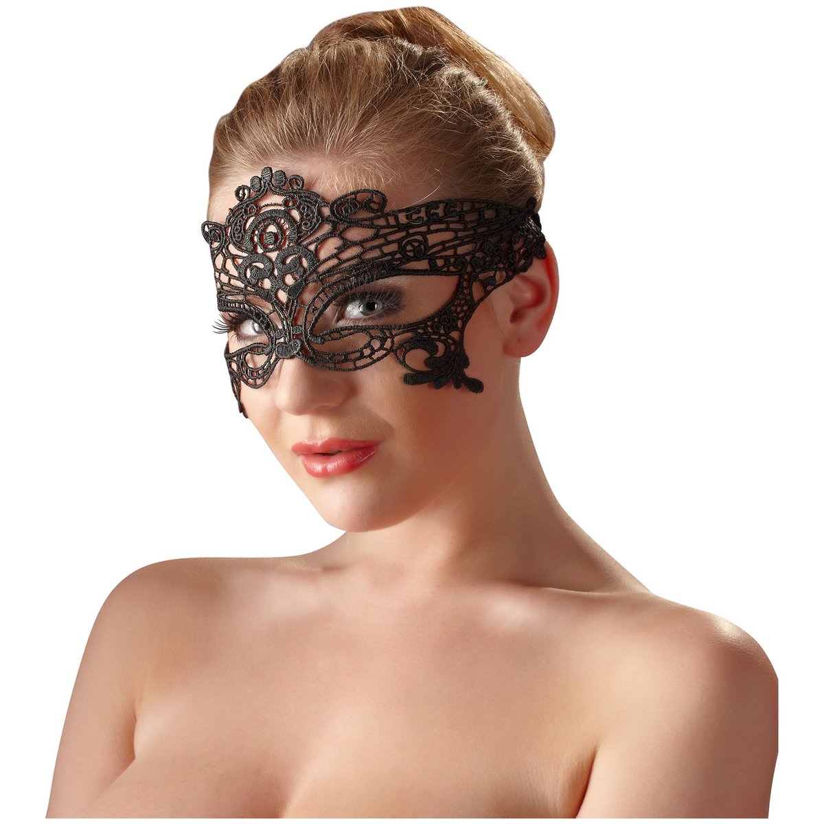 Cottelli Collection Cottelli Sensual Seduction Lace Mask - Black - One Size