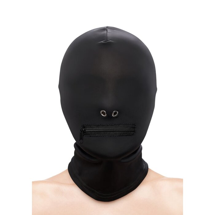 Hustler's Taboo Zippered Mouth Hood - Black