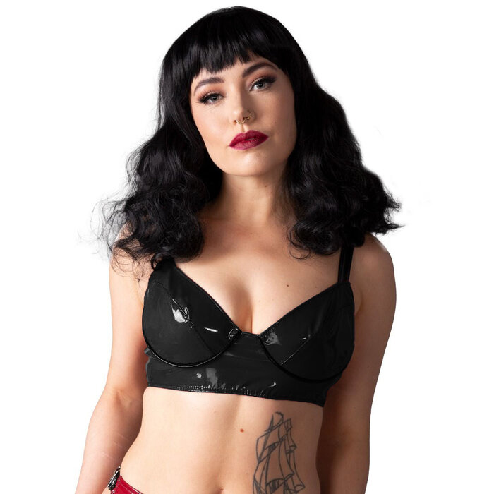 Sweet Plum PVC Bra Black