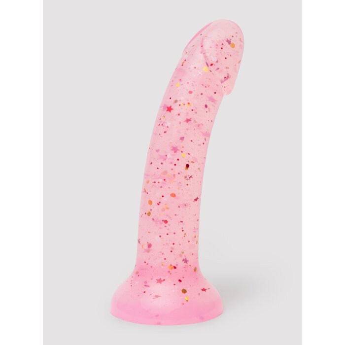 Lovehoney Superstar Chunky Glitter Silicone Suction Cup Dildo 7 Inch - Pink