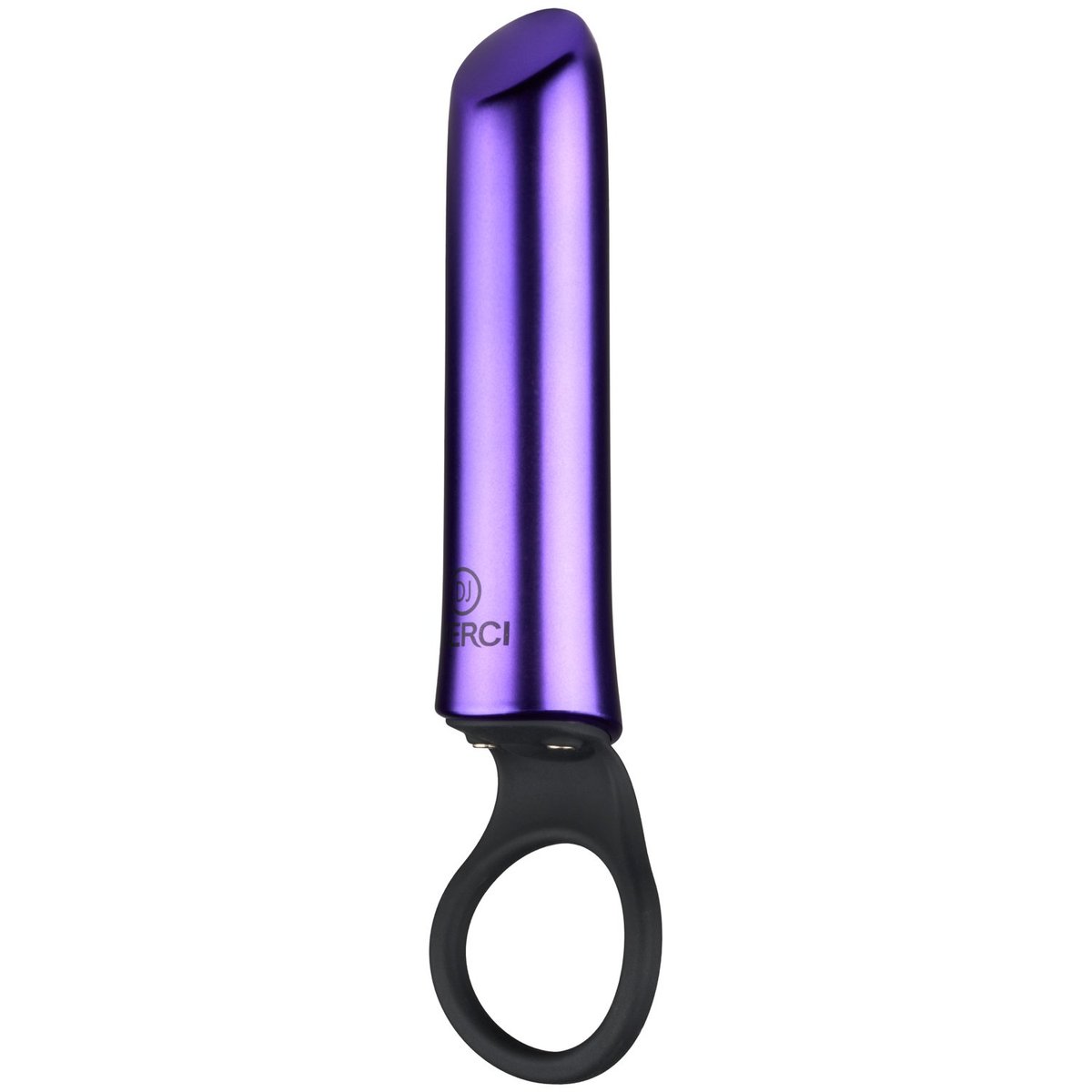 Merci Doc Johnson Power Play Bullet Vibrator with Silicone Grip Ring - Purple