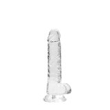 Realistic 7" Dildo With Balls - Transparent