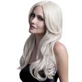 Fever Long Blonde Wavy Wig with Centre Parting