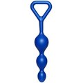 Tip Off Blue Silicone Anal Beads - 7 Inch