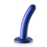 Ouch! Smooth Silicone G-Spot Dildo - 5" - Metallic Blue