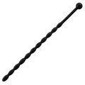 Ribbed Abyss Black Silicone Urethral Sound - 16cm