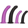 Sinful Crew Silicone Curved Deep-Spot Dildo - 5INCH-BLACK
