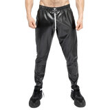 Leatherette Tracksuit Bottoms