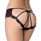 Oh La La Cheri Red and Black Cage-Back Knickers