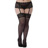 Lovehoney Plus Size Sheer Lace Top Thigh High Stockings