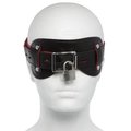 Padlocked Faux Leather & Suede Blindfold