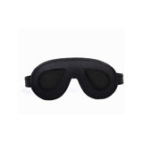 Black Padded Leather Blindfold - One Size