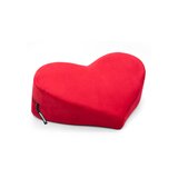 Heart Wedge Sex Pillow - Microvelvet - Red